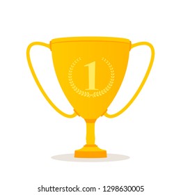 Winner Cup Flat Icon. Vector illustration