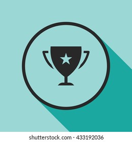 winner cup icon. champion cup vector illustration 