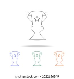 winner cup Icon. Element of prizes multi colored icon for mobile concept and web apps. Thin line icon for website design and development, app development. Premium icon on white background