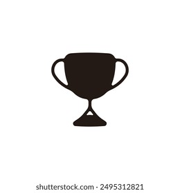 Winner cup icon. Flat silhouette version.