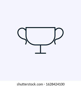 Winner cup icon isolated on white background