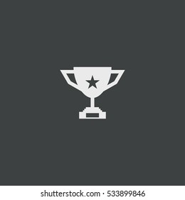  winner cup icon isolated on black background