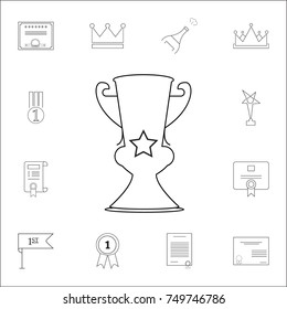 winner cup Icon. Set of prizes icons. Web Icons Premium quality graphic design. Signs, outline symbols collection, simple icons for websites, web design, mobile app on white background