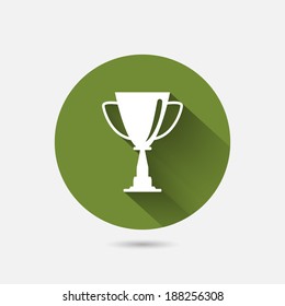 Winner cup icon. shadow