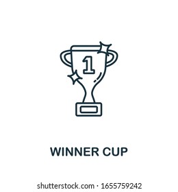 Winner Cup icon from success collection. Simple line element Winner Cup symbol for templates, web design and infographics