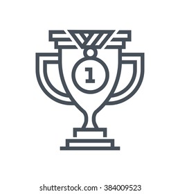 Winner, cup icon suitable for info graphics, websites and print media and  interfaces. Line vector icon.