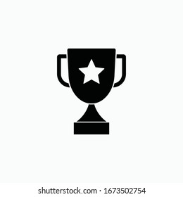 símbolo de signo vectorial del vaso ganador aislado