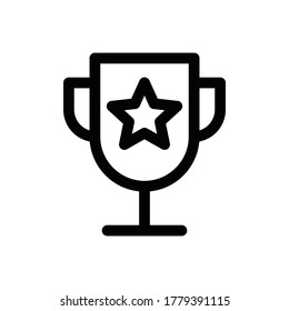 signo vectorial de icono de copa ganadora