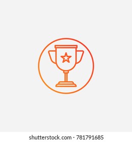 Winner cup icon.gradient illustration isolated vector sign symbol