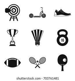 Winner cup icons set. Simple set of 9 winner cup vector icons for web isolated on white background
