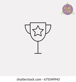 winner cup line icon