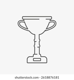 Winner cup line icon. vector illustration