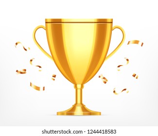 Winner cup on a white background. EPS10 vector