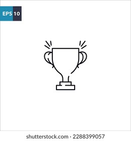 Icono de contorno de copa ganadora Ilustración vectorial
