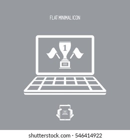Winner cup page - Vector icon for computer website or application