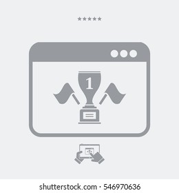 Winner cup page - Vector icon for computer website or application