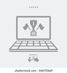 Winner cup page - Vector icon for computer website or application