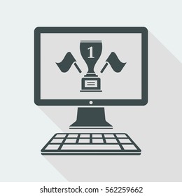 Winner cup page - Vector icon for computer website or application