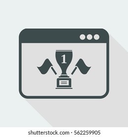 Winner cup page - Vector icon for computer website or application