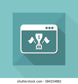 Winner cup page - Vector icon for computer website or application