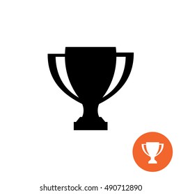 Winner cup simple black silhouette
