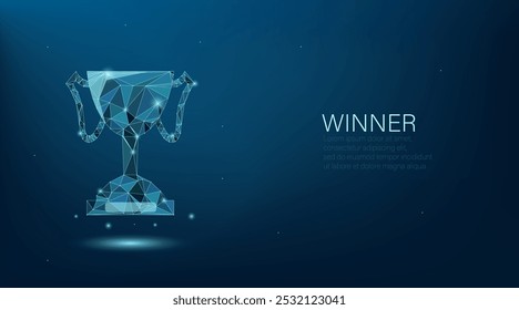 Winner cup symbol for success