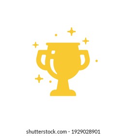 Winner Cup Trophy Prize Symbol. Web Icon Logo Template Design Element.
