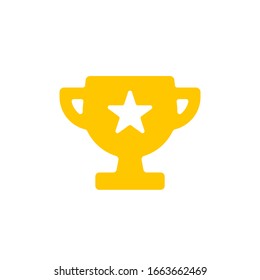 Winner Cup Trophy Symbol. Web Icon Logo Template Design Element.