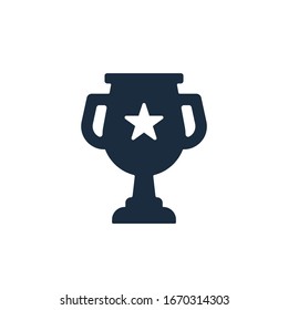 Winner Cup Trophy Symbol. Web Icon Logo Template Design Element.