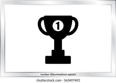 winner cup vector icon.