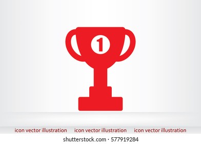 winner cup vector icon.