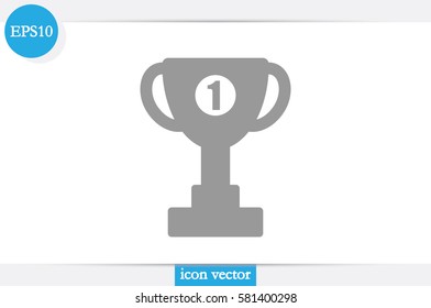 winner cup vector icon.