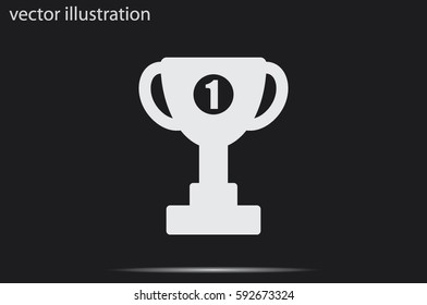 winner cup vector icon.