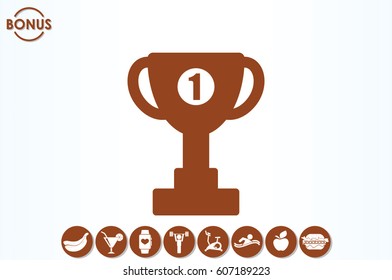 winner cup vector icon