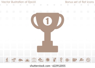 winner cup vector icon