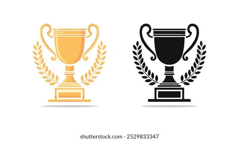 Juego de Ilustración vectorial de taza ganadora