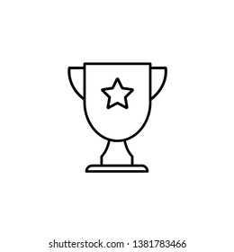 winner cup vector simple outline icon  icon