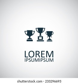 winner cups icon on white background 