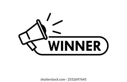 Winner design logo template illustration