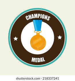 Winner design over beige background, vector illustration