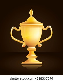 Winner design over brown background, vector illustration