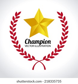 Winner design over white background, vector illustration