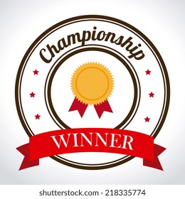 Winner design over white background, vector illustration