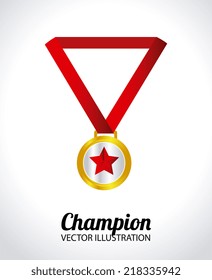 Winner design over white background, vector illustration