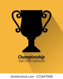 Winner design over yellow background, vector illustration