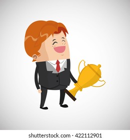 Winner design. Success concept. Flat illustration