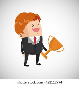 Winner design. Success concept. Flat illustration