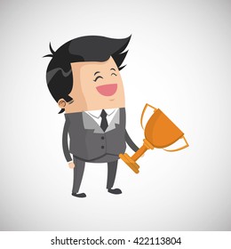 Winner design. Success concept. Flat illustration