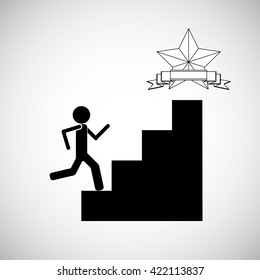 Winner design. Success concept. Flat illustration