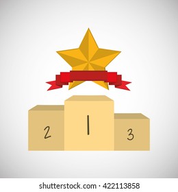 Winner design. Success concept. Flat illustration